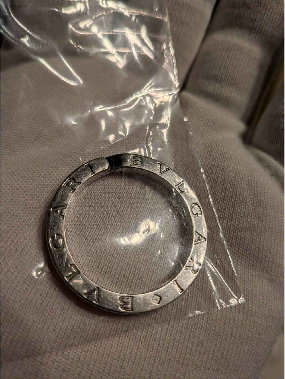 BVLGARI Necklace Pendant Top Charm Ring Sterling Silver Key Bulgari